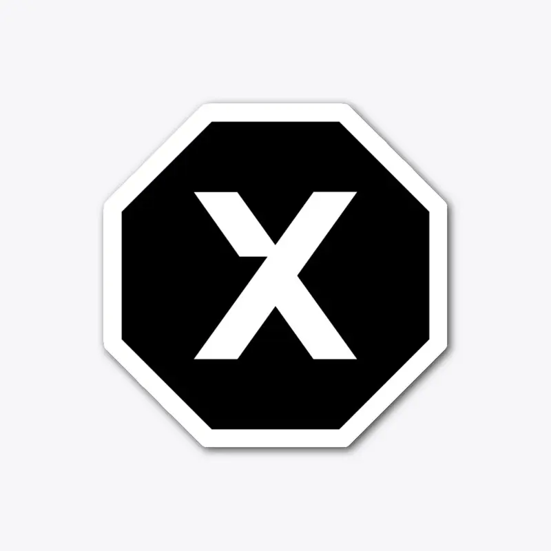 XYLE Stop Sign Sticker (Black)